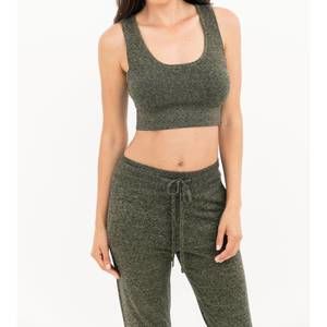 NEW LEIMERE mélange bralette in olive mélange